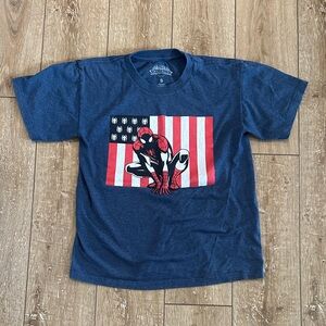 Marvel Spider-Man Boy’s Graphic T-Shirt - Blue Size Small 10 - 12